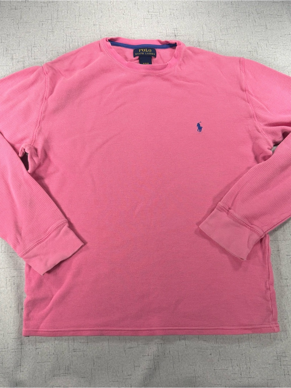 Polo by Ralph Lauren Men's Pink Long-Sleeve Crew Sweatshirt
